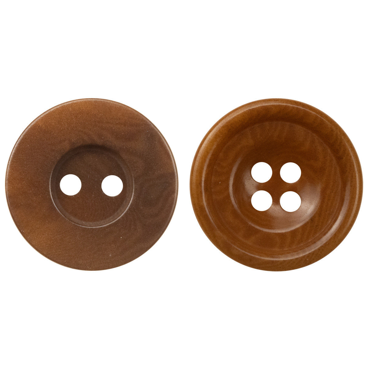 Vintage 2/4-Hole Reddish-Brown Sustainable Fruit Buttons 10pcs