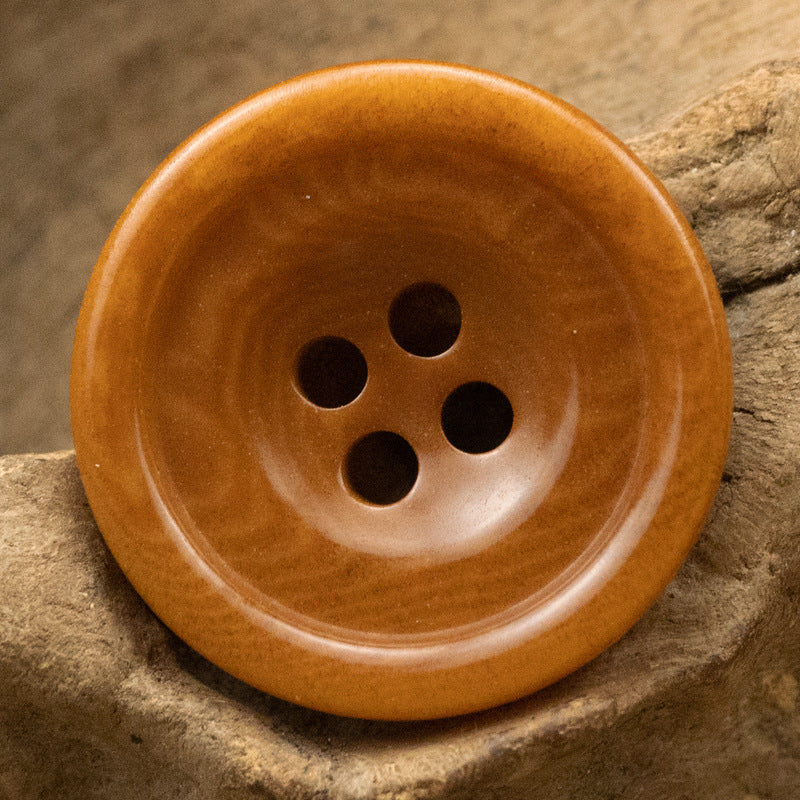 Vintage 2/4-Hole Reddish-Brown Sustainable Fruit Buttons 10pcs 4 Hole