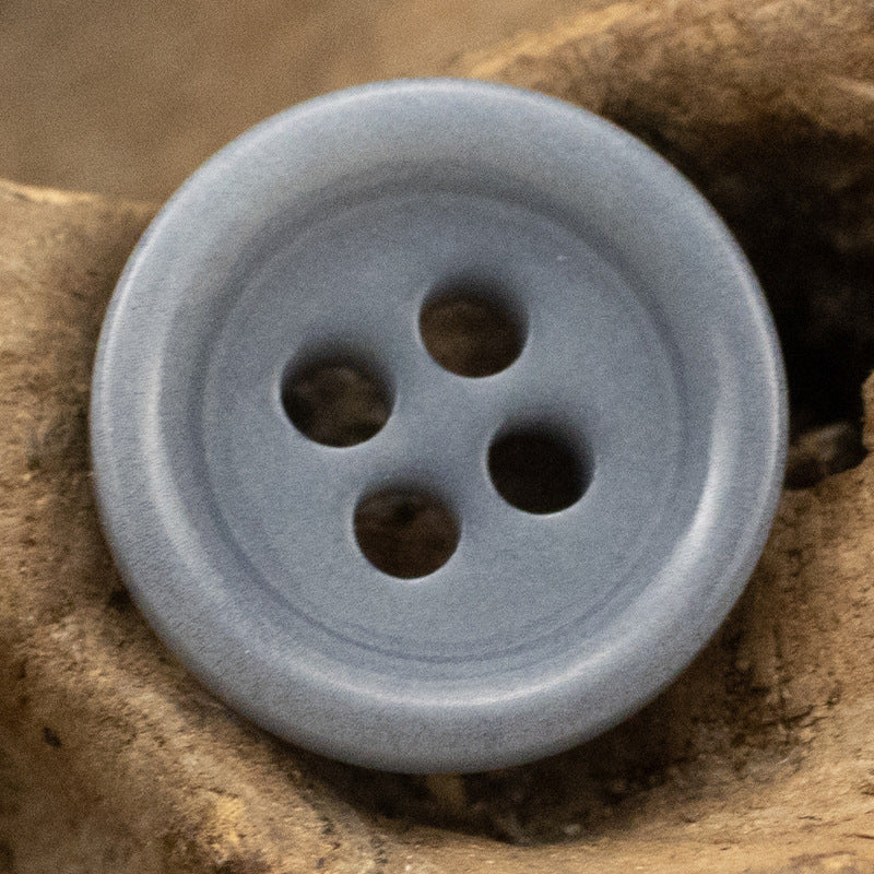 11.5mm Round Tagut Nut Buttons for Light Blue Polo Shirts -20pcs Gray Blue