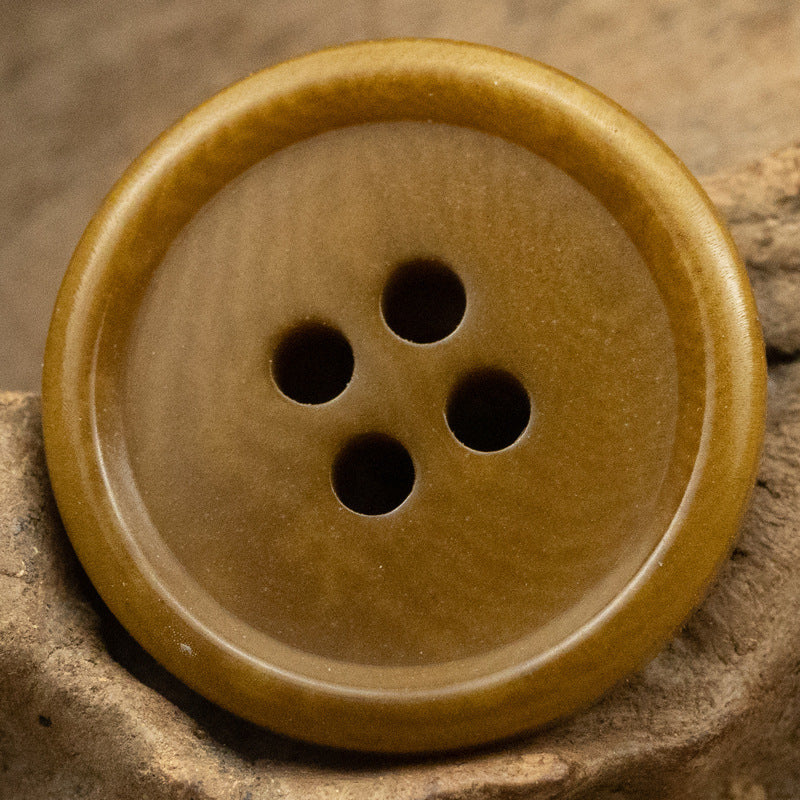 15MM/20MM Khaki Eco-Friendly and Sustainable Fruit Buttons 10pcs Deep Khaki