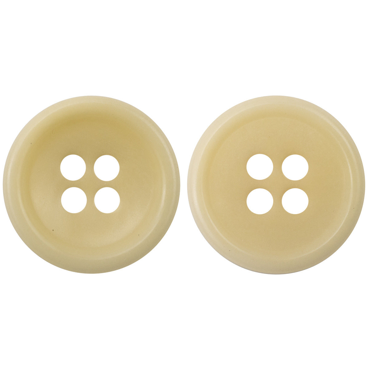 Light Beige Bowl-Shaped Four-Hole Natural Fruit Tagut Nut Buttons 10pcs