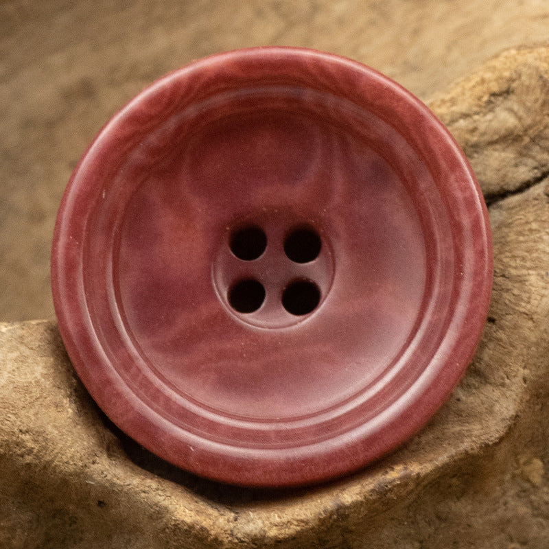 Sustainable Natural Palm Fruit Trouser Buttons 10pcs Rose Red