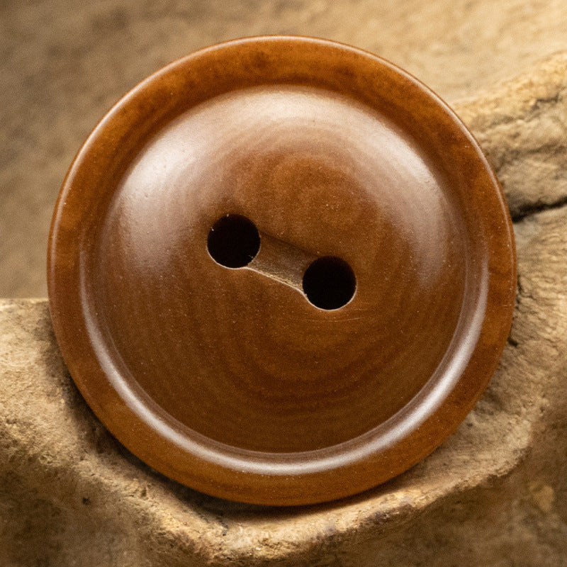 Round 2 Hole Natural Palm Fruit Corozo Buttons 10pcs Wine