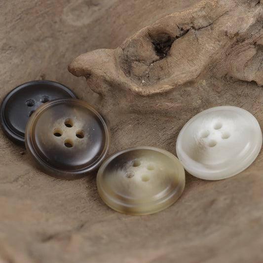 15-28mm Burnt Khaki Four-Hole Resin Buttons 40 Pack