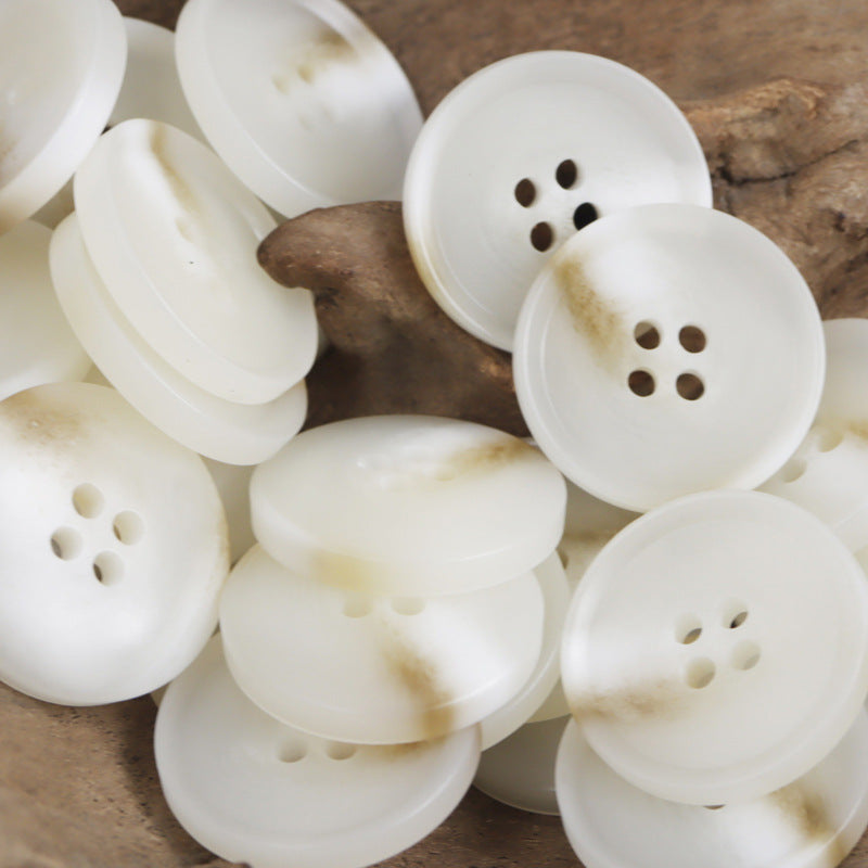 15-30mm Brown Ray Four-Hole Resin Flat Button 50 Pack