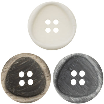 Irregular Resin Buttons Inlaid Triangular Imitated Wood-Grain,20pcs