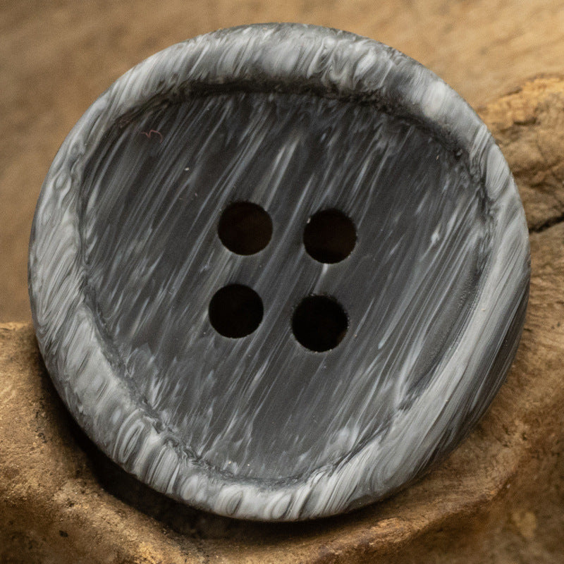 Irregular Resin Buttons Inlaid Triangular Imitated Wood-Grain,20pcs Gray