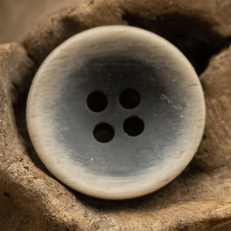 11.5mm Matte Bowl-Shaped Light Yellow Black Resin Buttons 40 Pack