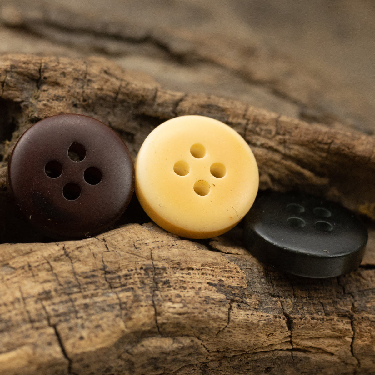 11.5mm Orange, Wine Red and Dark Green Resin Buttons for Shirts 60 Pack