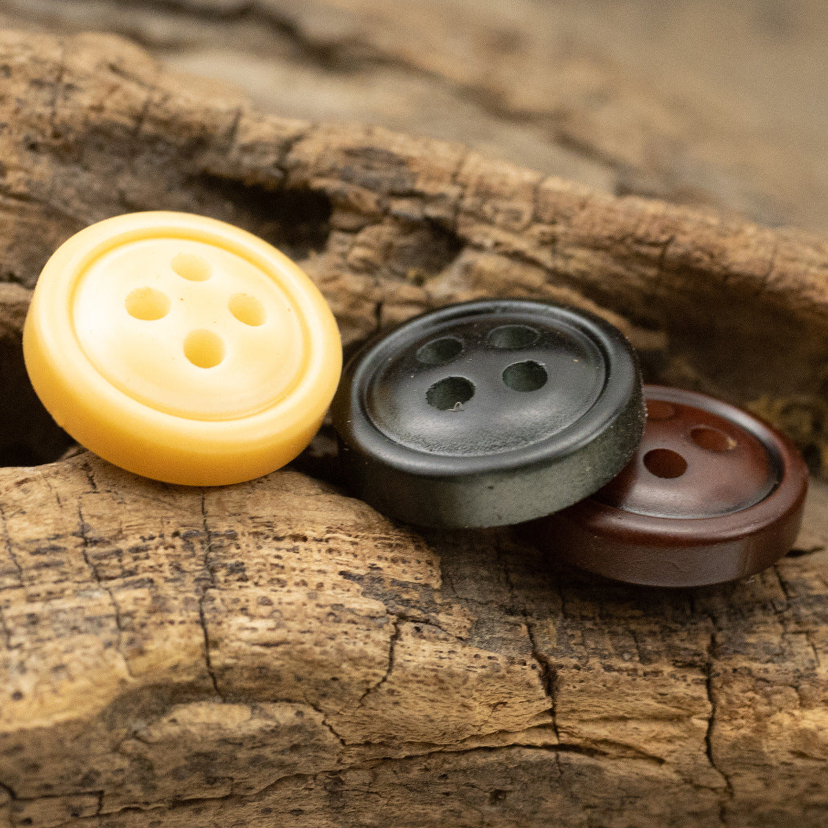 11.5mm Orange, Wine Red and Dark Green Resin Buttons for Shirts 60 Pack