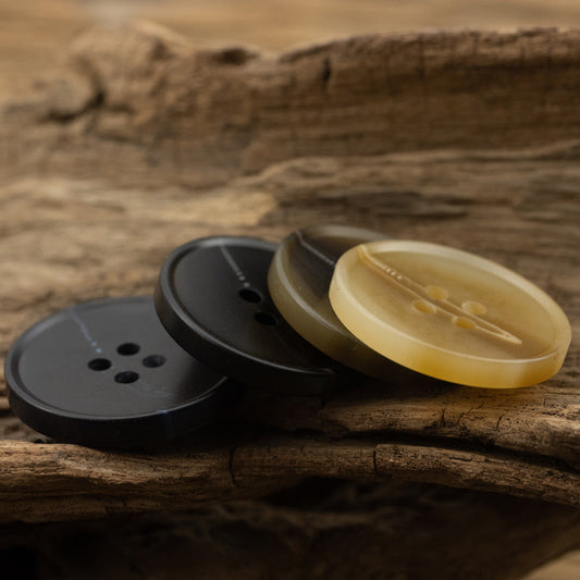 15-30mm River Pattern Black Khaki Dark Blue Resin Buttons 40 Pack