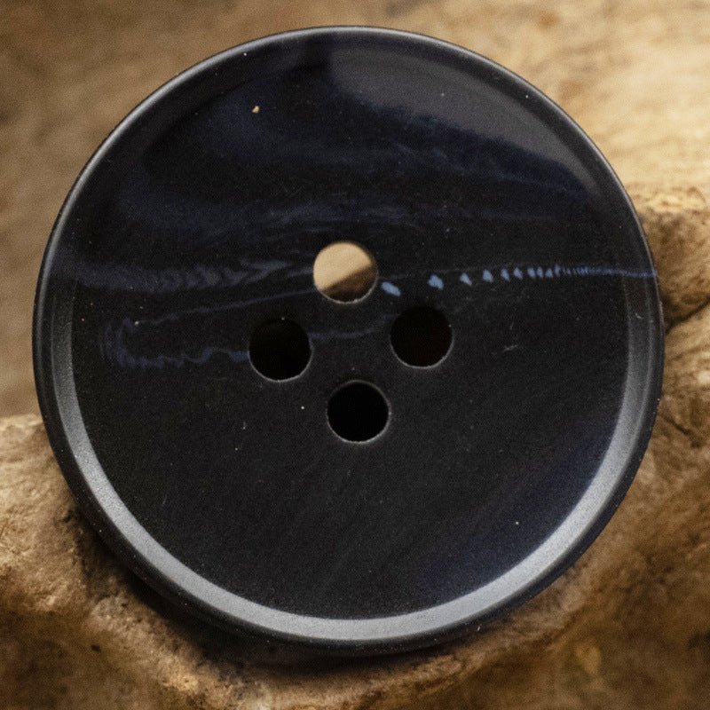 15-30mm River Pattern Black Khaki Dark Blue Resin Buttons 40 Pack