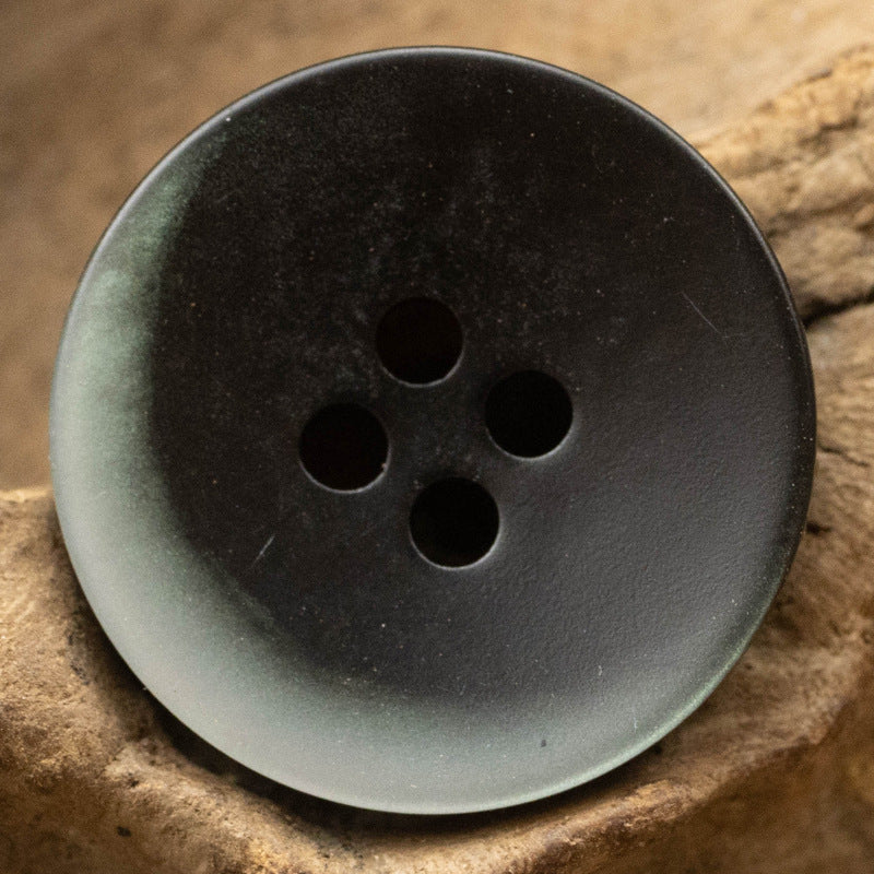 Gradient Dark Blue Crescent Pattern Flat Resin Buttons for Knitwear 30pcs Green
