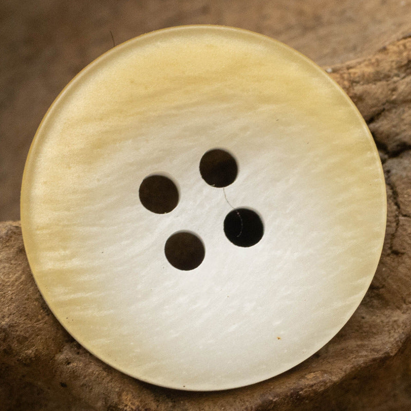 Gradient Dark Blue Crescent Pattern Flat Resin Buttons for Knitwear 30pcs Light Yellow