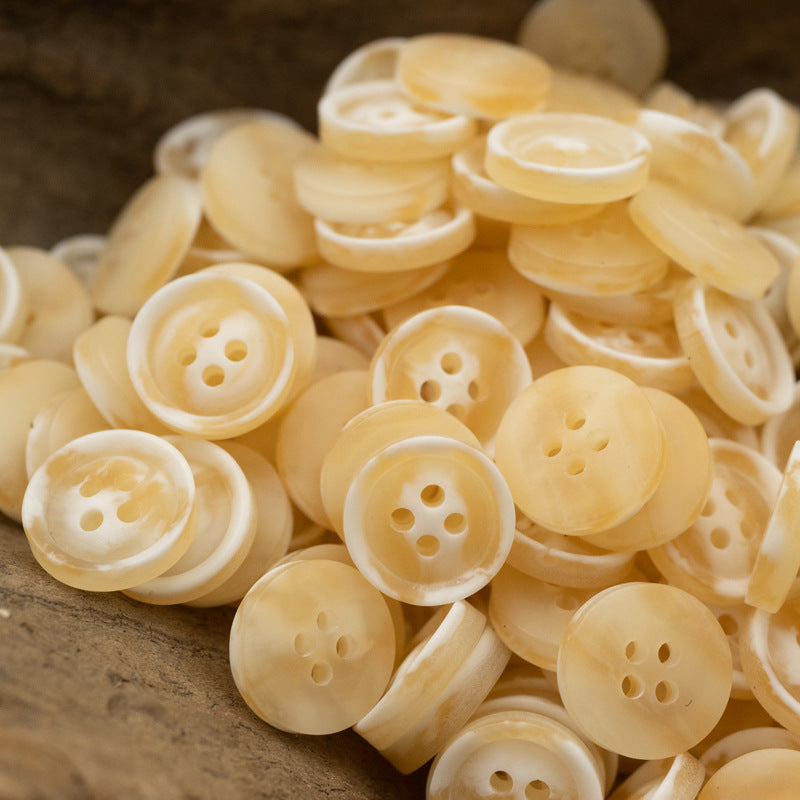 10/11.5mm Resin Buttons for Beach-Style Gray Shirts 40 Pack