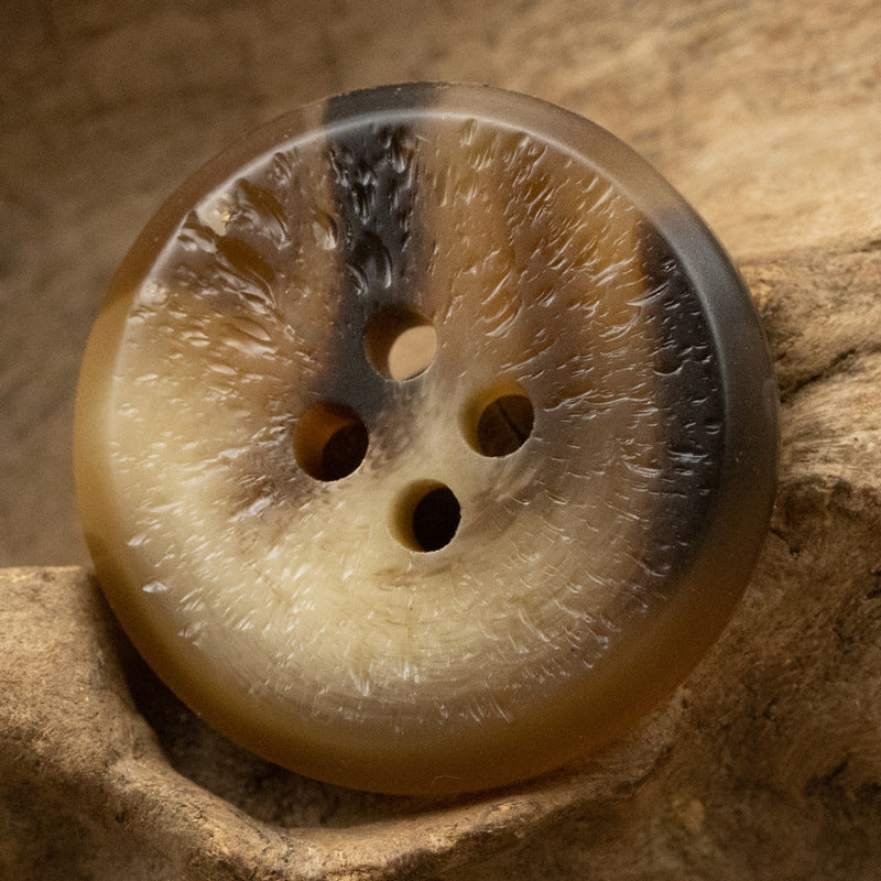 Black, White and Brown Uneven Surface Resin Buttons 30 Pack