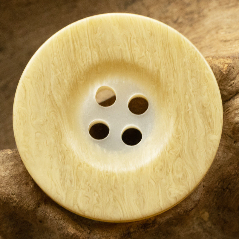 Imitation Marble Pattern Garment Resin Buttons,20pcs Light Yellow