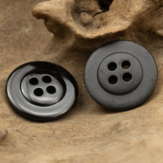 Matte Glossy Black Anchor Pattern Resin Buttons for Sailor Coats 30pcs