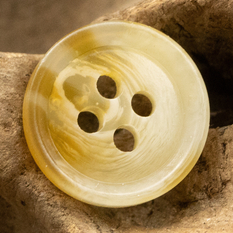 11.5mm Round 4-Hole Resin Buttons for Hawaiian Beach Shirt 50pcs Yellow
