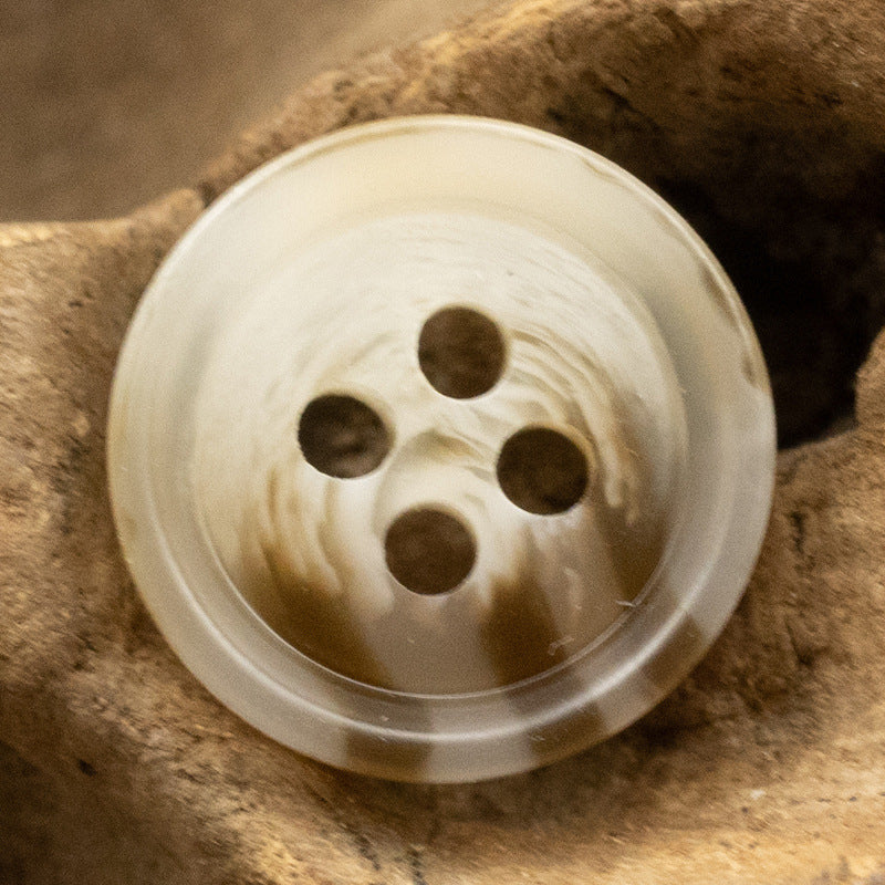 11.5mm Round 4-Hole Resin Buttons for Hawaiian Beach Shirt 50pcs White