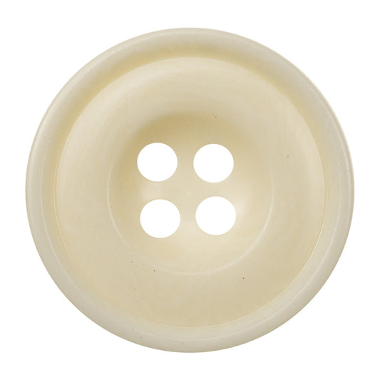 15-25mm Narrow-Edged 4 Hole Off-White Resin Buttons 30pcs