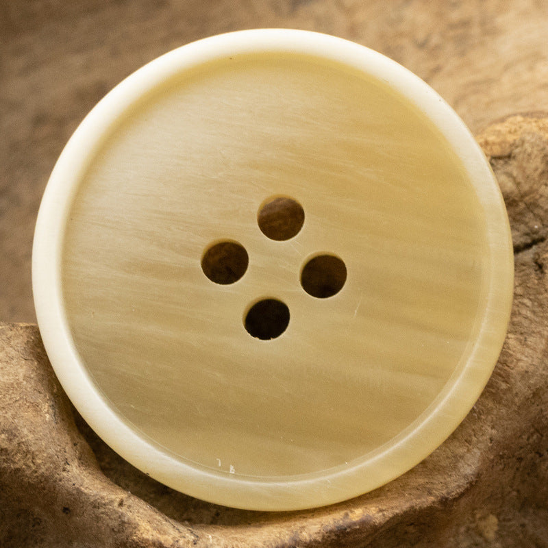 Wood Grain Gradient Resin Buttons for White Linen Cotton Suits 20pcs Khaki