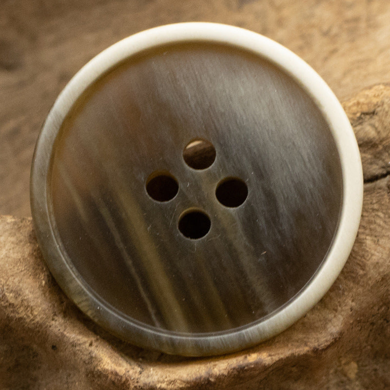 Wood Grain Gradient Resin Buttons for White Linen Cotton Suits 20pcs Coffee