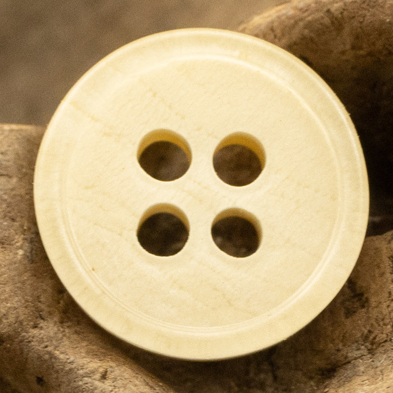 11.5mm Simple Printed Resin Buttons for Retro Denim Shirts 50pcs Khaki