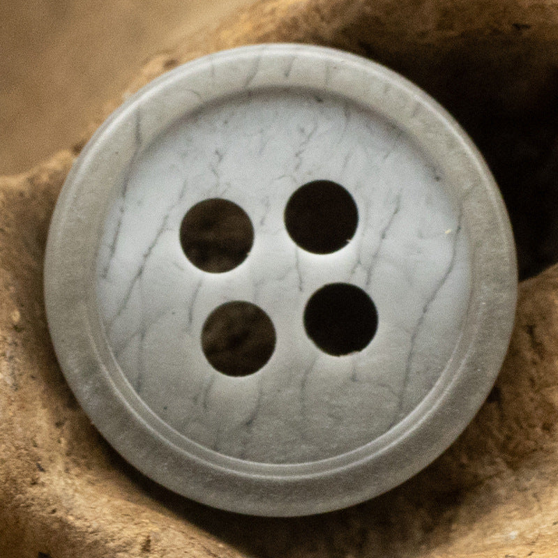 11.5mm Simple Printed Resin Buttons for Retro Denim Shirts 50pcs Deep Gray