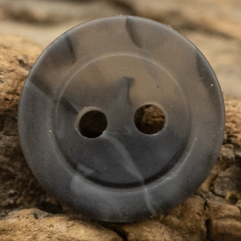 11.5mm 2-Hole Resin Buttons for Retro Spring Summer Shirt 40pcs Gray