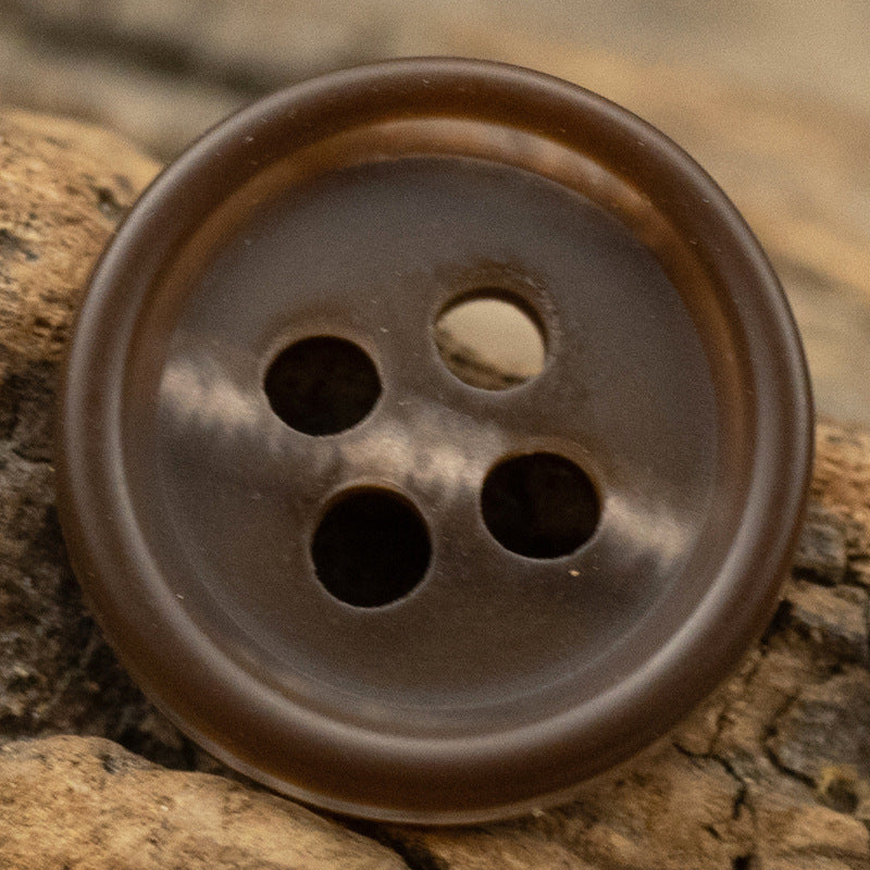 11.5mm Round Resin Buttons for White Business Shirts 40 Pack