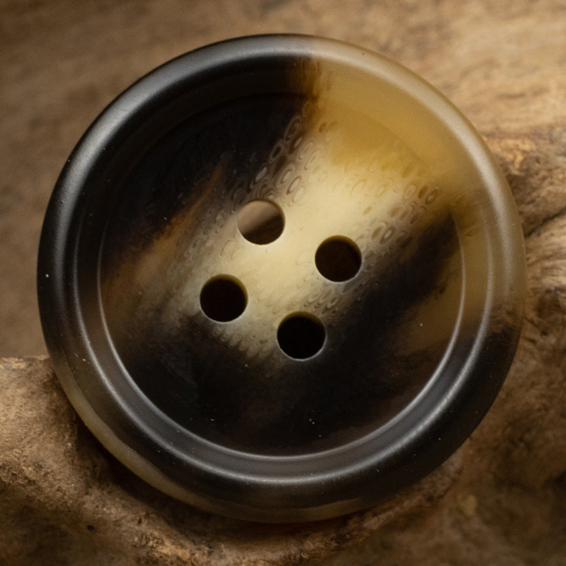 15-30MM Brown Four-Hole Resin Buttons for Casual Pants 40 Pack