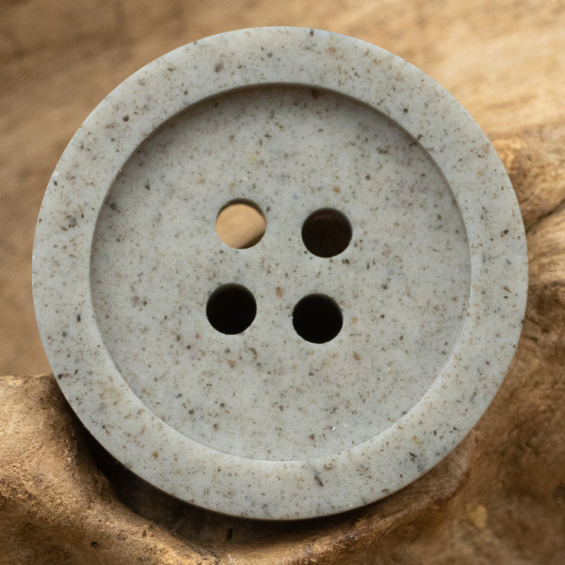 15-25MM Wide-Edged Distressed Cement Gray Resin Buttons 30pcs Gray Blue