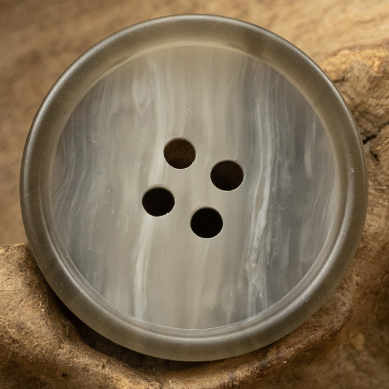 Gray Black Wood Grain Resin Buttons for Casual Pants 50 Pack