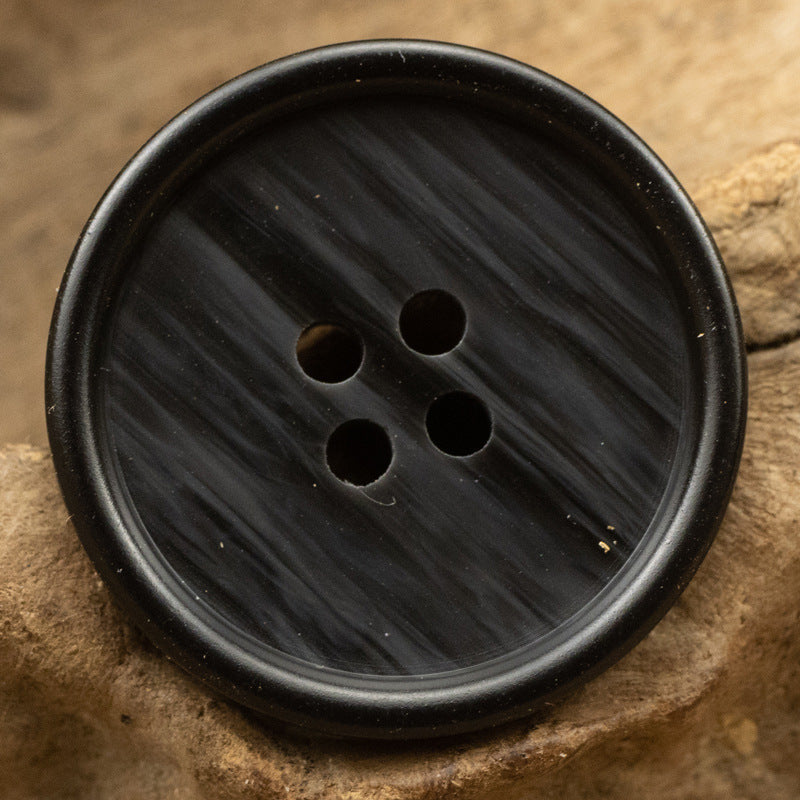 Gray Black Wood Grain Resin Buttons for Casual Pants 50 Pack