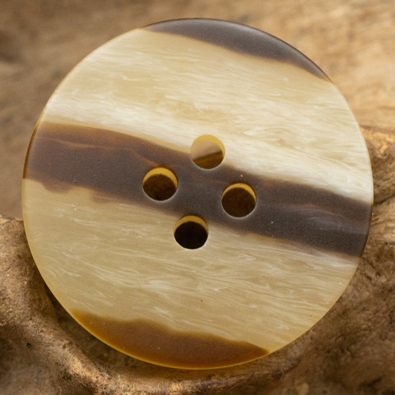 15-25mm Wood Grain Round Resin Buttons for Knitted Dresses 40 Pack