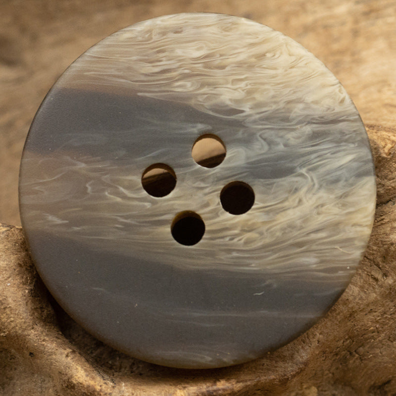 15-25mm Wood Grain Round Resin Buttons for Knitted Dresses 40 Pack