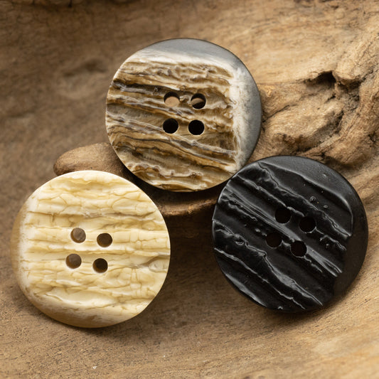 Irregular Resin Buttons with Imitated Tree Bark Texture,20pcs