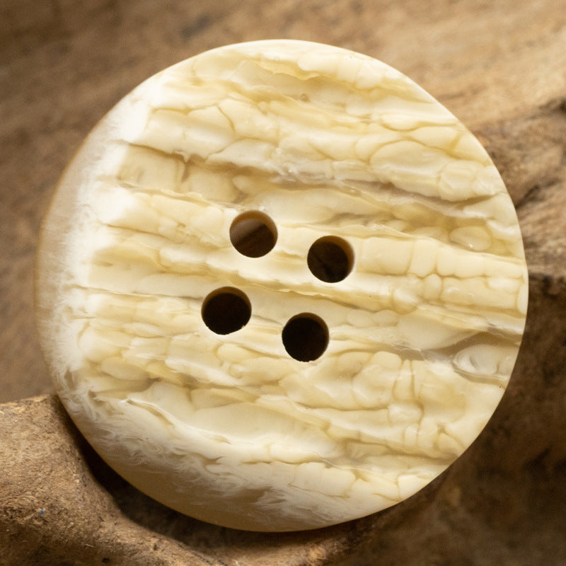 Irregular Resin Buttons with Imitated Tree Bark Texture,20pcs Yellow
