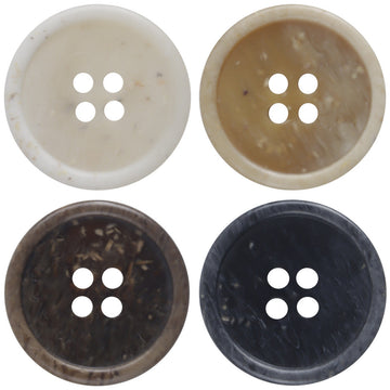 Wood Chip Texture 4 Hole Resin Button for Casual Pants 40 Pack