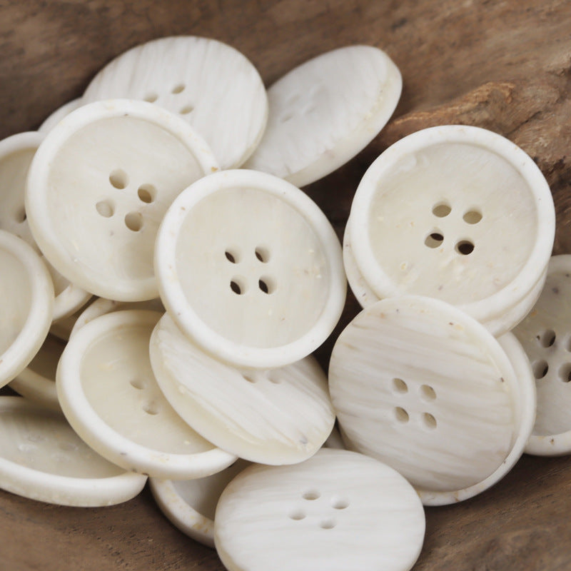 Wood Chip Texture 4 Hole Resin Button for Casual Pants 40 Pack