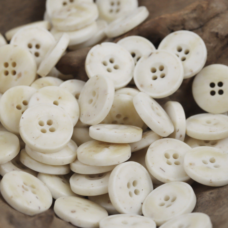10/11.5/12.5mm Round 4 Hole Resin Buttons for Shirts 50 Pack