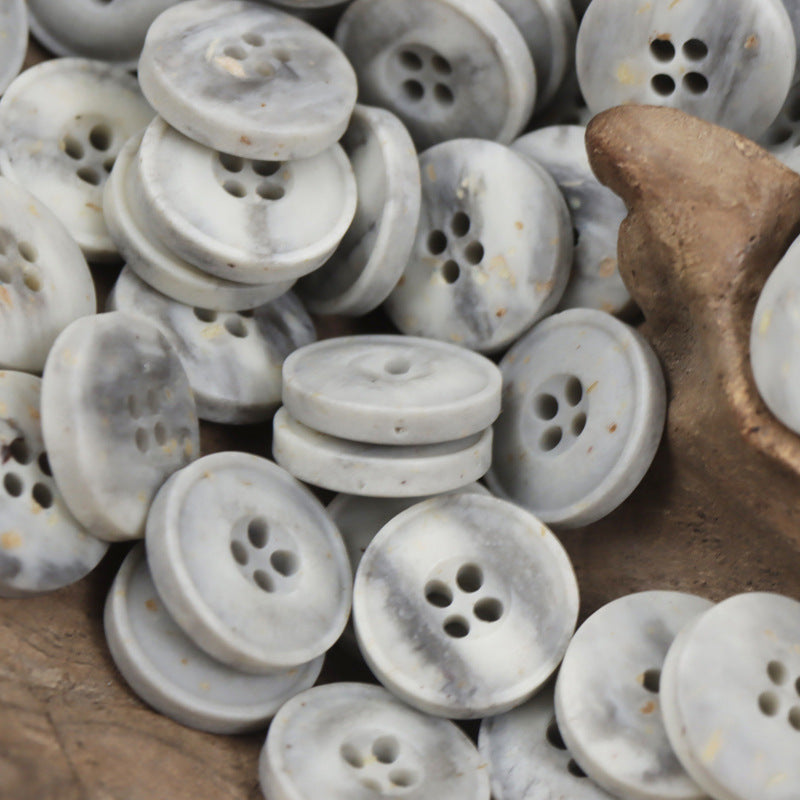 10/11.5/12.5mm Round 4 Hole Resin Buttons for Shirts 50 Pack