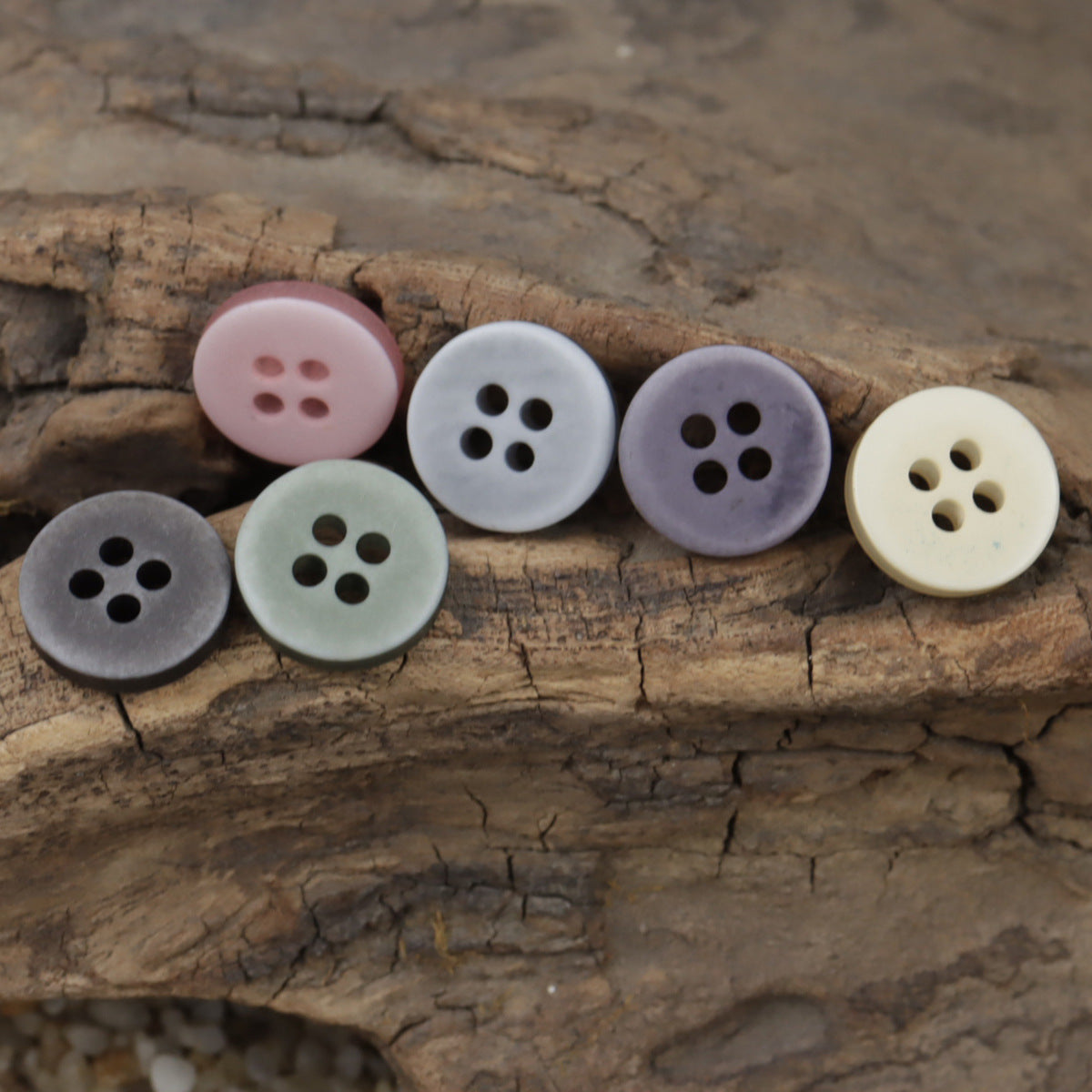 11.5mm 4-Hole Colorful Resin Buttons for Shirts 60 Pack