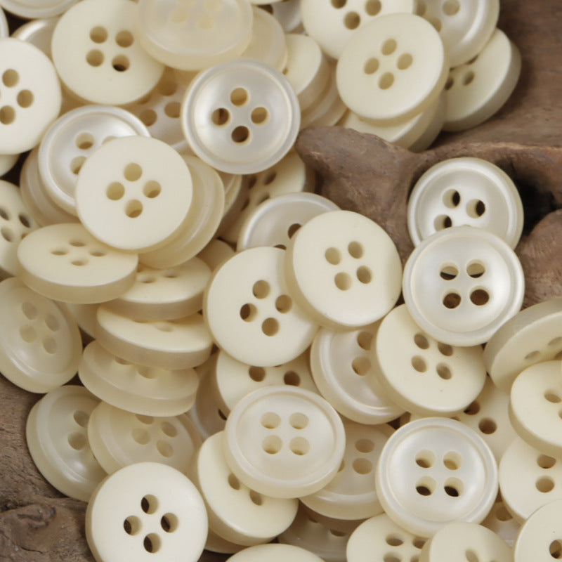 11.5mm 4-Hole Colorful Resin Buttons for Shirts 60 Pack