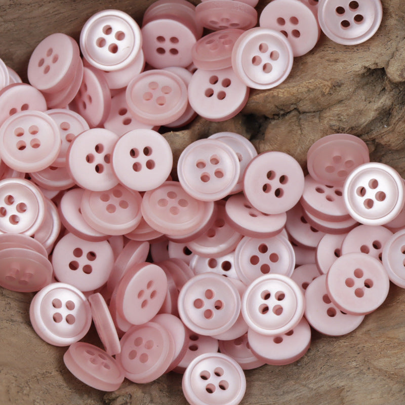 11.5mm 4-Hole Colorful Resin Buttons for Shirts 60 Pack