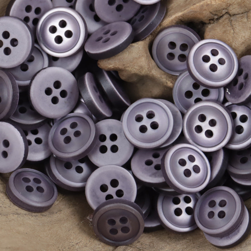 11.5mm 4-Hole Colorful Resin Buttons for Shirts 60 Pack