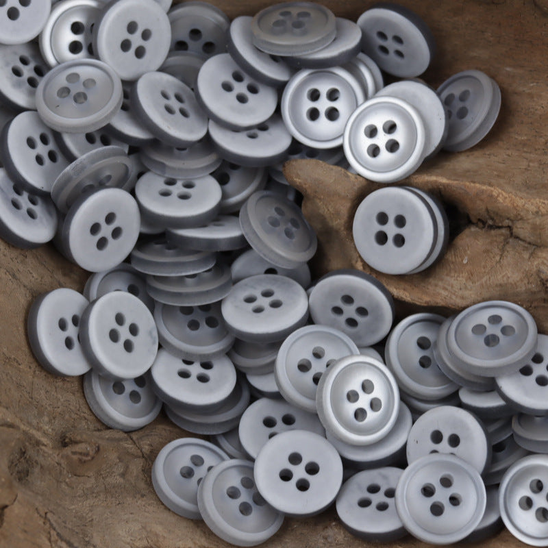11.5mm 4-Hole Colorful Resin Buttons for Shirts 60 Pack