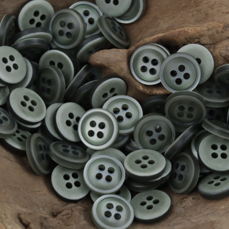 11.5mm 4-Hole Colorful Resin Buttons for Shirts 60 Pack