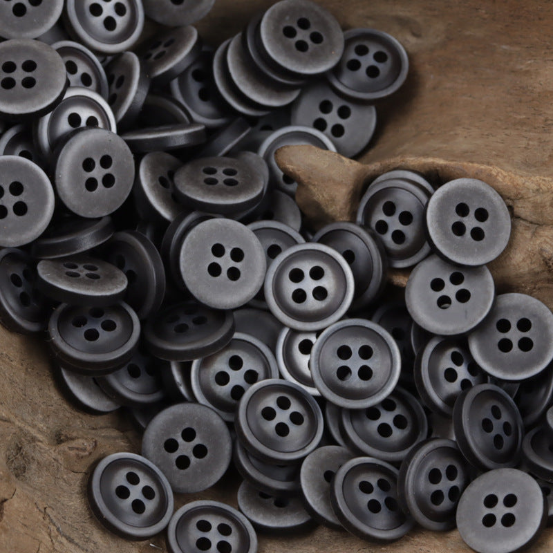11.5mm 4-Hole Colorful Resin Buttons for Shirts 60 Pack
